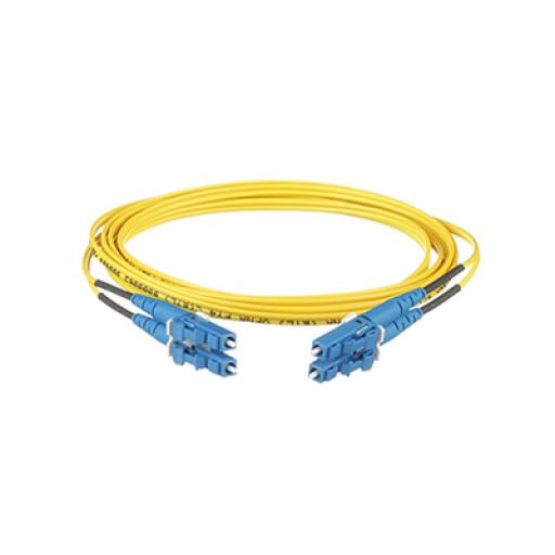 [PANDUIT_F92ERLNLNSNM001] Panduit Jumper de Fibra Optica Monomodo 9/125 OS2, LC-LC Duplex, OFNR (Riser), Color Amarillo, 1 Metro
