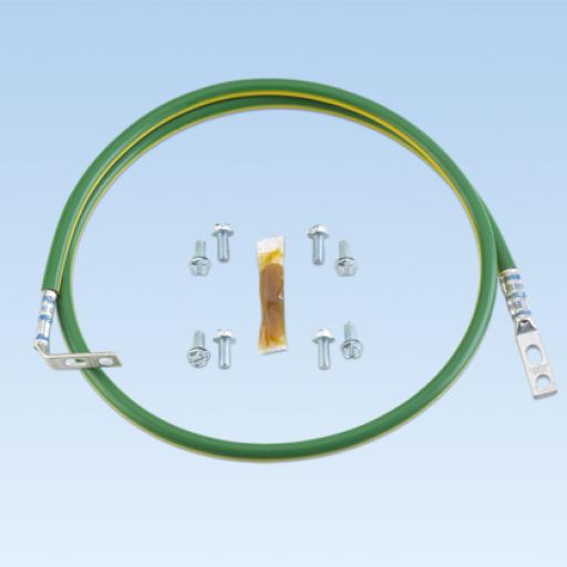 [PANDUIT_RGEJ624PHY] Panduit Jumper para Aterrizar Equipos en Racks o Gabinetes, 6 AWG, con Terminal Doblada a 45 Grados, Para Conexión a Tierra y Terminal Recta Para Equipos, 61 cm de Largo 