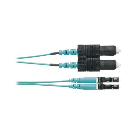 [PANDUIT_FZ2ERLNSNSNM002] Panduit Jumper de Fibra Optica Multimodo 50/125 OM4, LC-SC Duplex, OFNR (Riser), Color Aqua, 2 Metros