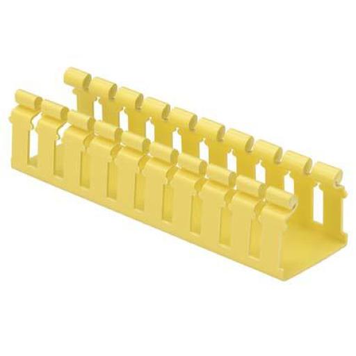 [PANDUIT_H2X2YL6] Panduit Canaleta Ranurada de PVC sin Tapa, Tipo H (Tapa Abisagrada), 2 in de Ancho, 2 in de Alto y 1828.8 mm de Largo, Color Amarillo