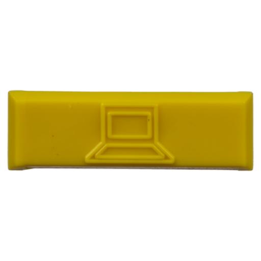 [PANDUIT_CIDYL-C] Panduit Paquete de 100 Iconos de Datos de Instalación a Presión, Para Jacks Mini-Com de Panduit, De Plástico, Color Amarillo