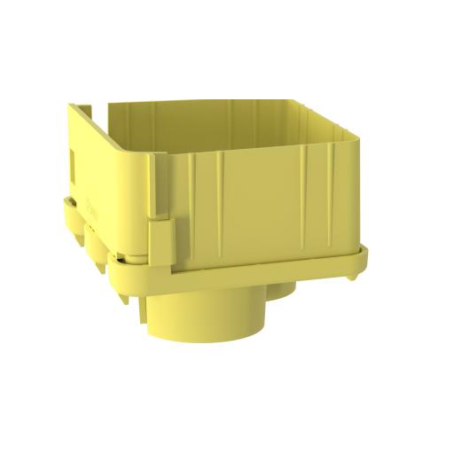 [PANDUIT_FROVRA6X4LYL] Panduit Bajada Vertical Exterior de 90º sin Tapa, Para uso con Canaletas 6X4 FiberRunner™, Color Amarillo