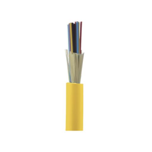 [PANDUIT_FSDP924Y] Panduit Cable de Fibra Óptica de 24 hilos, Monomodo OS2 9/125, Interior, Tight Buffer 900um, No Conductiva (Dieléctrica), OFNP (Plenum), Precio Por Metro