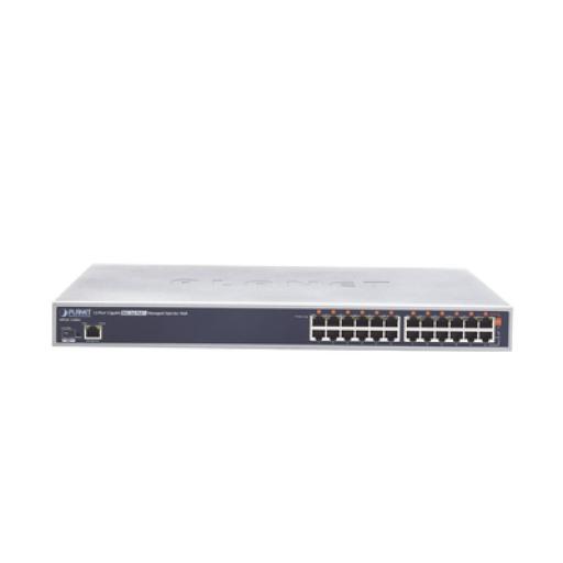 [PLANET_HPOE-1200G] Planet Inyector HUB high PoE 802.3at (Mid-span) administrable de 12 puertos 10/100/1000 Mbps