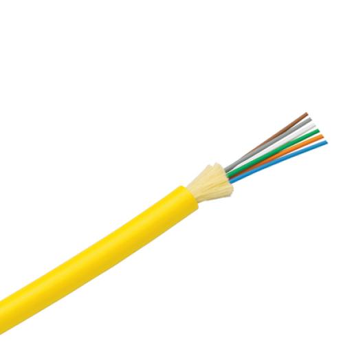 [PANDUIT_FSDR906Y] Panduit Cable de Fibra Óptica de 6 hilos, Monomodo OS2 9/125, Interior, Tight Buffer 900um, No Conductiva (Dieléctrica), OFNP (Plenum), Precio Por Metro