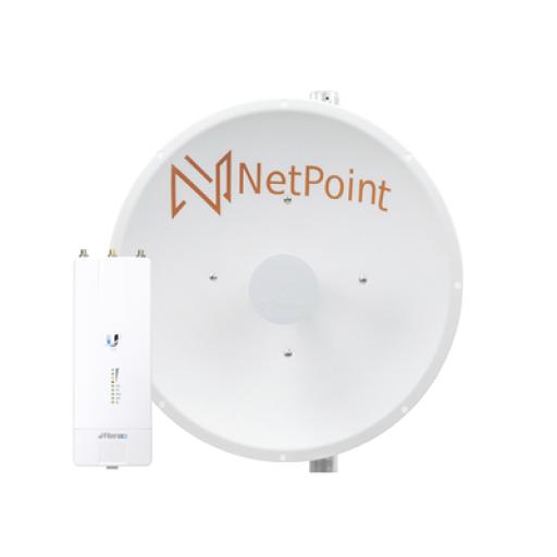 [NETPOINT_AF-NP1-KIT] NetPoint Kit de radio AF5XHD con antena NP1-GEN2 / 30 dBi / 4.9-6.2 GHz / Incluye jumper / Ideal para distancias de hasta 30km.