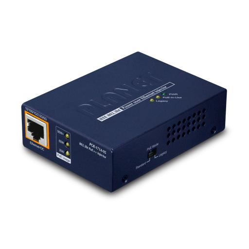 [PLANET_POE-171A-95] Planet Inyector PoE 802.3af/at/bt , Hasta 95 Watts, Puerto Gigabit con Fuente Externa