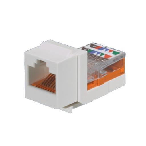 [PANDUIT_NK5E88MEIY] Panduit Conector Jack Estilo Leadframe, Tipo Keystone, Categoría 5e, de 8 posiciones y 8 cables, Color Marfil