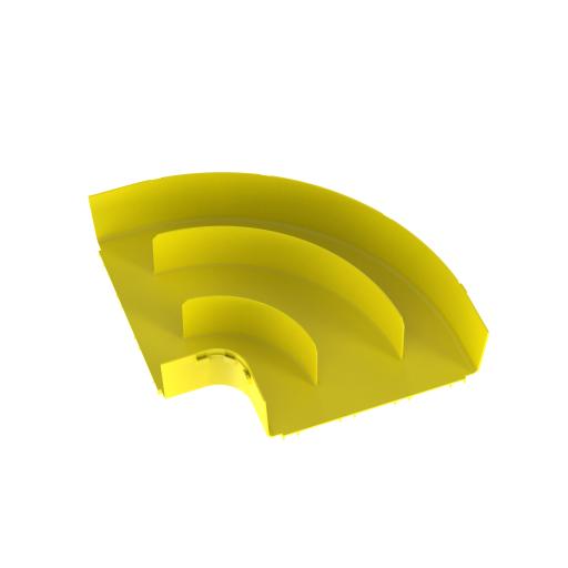 [PANDUIT_FRRA12X4LYL] Panduit Ángulo Recto a 90º Horizontal, Para Canaletas FiberRunner™ 12X4, Color Amarillo