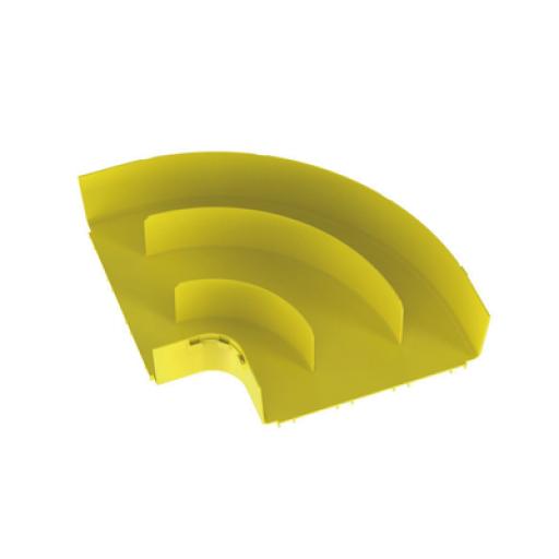 [PANDUIT_FRRA12X4LYL] Panduit Ángulo Recto a 90º Horizontal, Para Canaletas FiberRunner™ 12X4, Color Amarillo