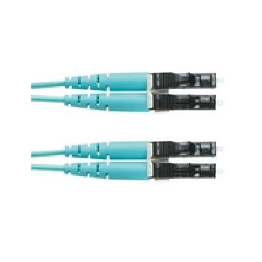[PANDUIT_FZ2ERLNLNSNM001] Panduit Jumper de Fibra Optica Multimodo 50/125 OM4, LC-LC Duplex, OFNR (Riser), Color Aqua, 1 Metro