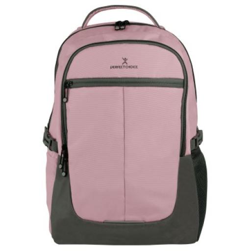 [PERFECTCHOICE_PC-083870] Perfect Choice Mochila Perfect Choice Vagary para Laptop 15.6" Color Rosa-Gris
