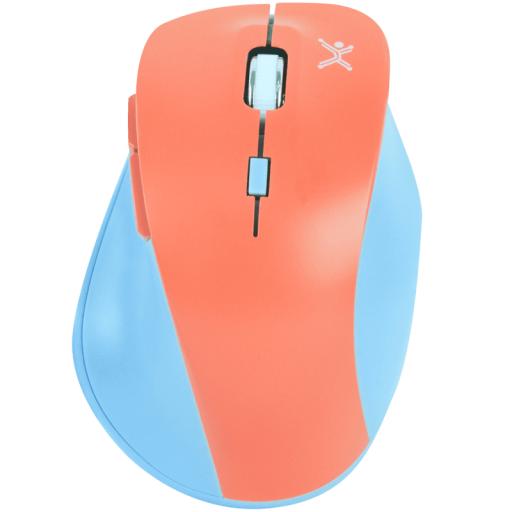 [PERFECTCHOICE_PC-045120] Perfect Choice Mouse Perfect Choice Inalámbrico Thumb Ergonómico 1600dpi Color Azul-Coral