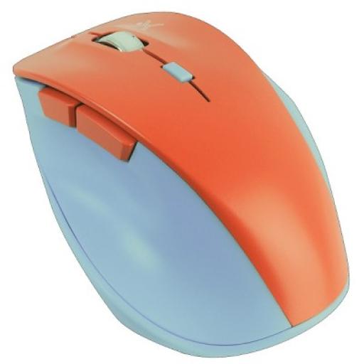 [PERFECTCHOICE_PC-045120] Perfect Choice Mouse Perfect Choice Inalámbrico Thumb Ergonómico 1600dpi Color Azul-Coral