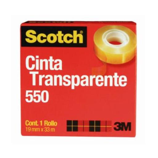 [3M_5501833] 3M Cinta Scotch 3M 550 19x33 Transparente Adhesiva