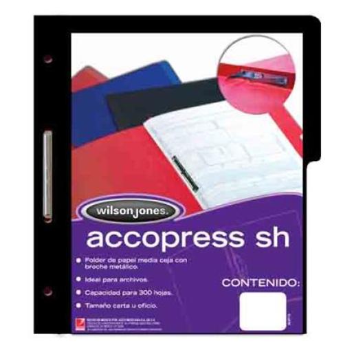 [ACCO_P0943] Acco Carpeta Acco Press T3 SH-943 Carta Negro C/10