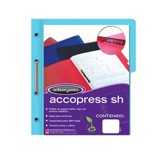 [ACCO_P4564] Acco CARPETA ACCO PRESS MC P4564 OFICIO AZUL CLARO C/10