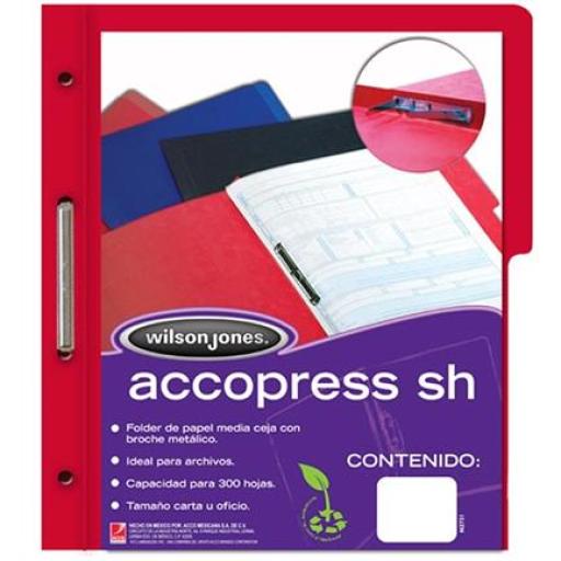 [ACCO_P4557] Acco CARPETA ACCO PRESS MC P4557 CARTA ROJO C/10