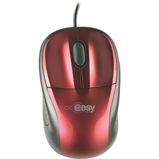 [PERFECTCHOICE_EL-993315] Perfect Choice Mouse Easy Line Óptico Alámbrico USB 1200dpi Color Rojo