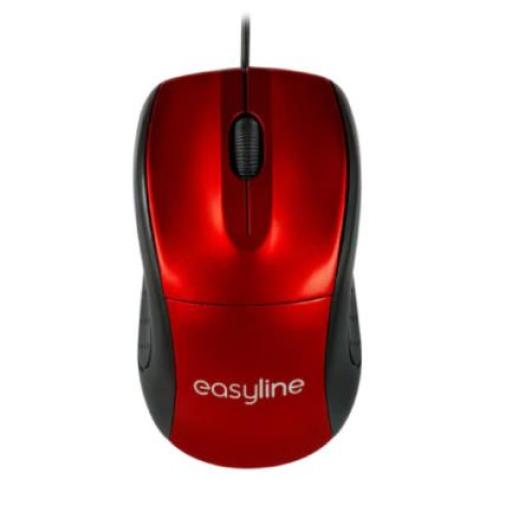 [PERFECTCHOICE_EL-993315] Perfect Choice Mouse Easy Line Óptico Alámbrico USB 1200dpi Color Rojo