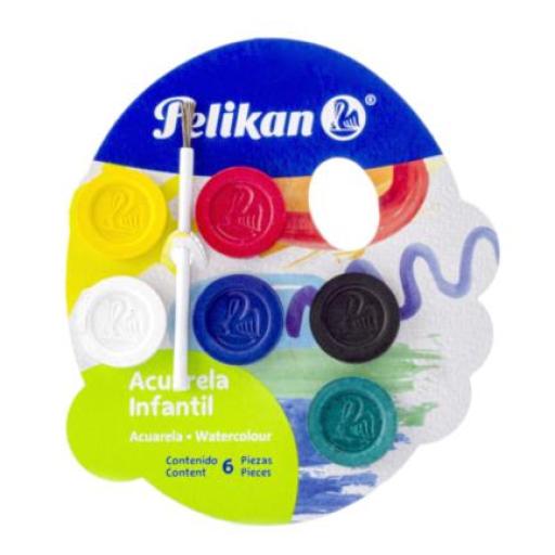 [PELIKAN_7501216] Pelikan ACUARELA INFANTIL PELIKAN C/6 COLORES