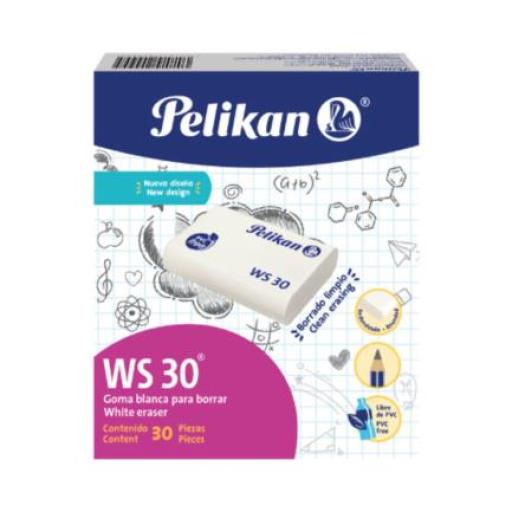 [PELIKAN_WS-30] Pelikan BORRADOR PELIKAN WS-30 LAPIZ BLANCO C/30