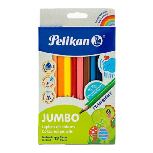 [PELIKAN_30330306] Pelikan COLOR TRIANGULAR PELIKAN JUMBO C/12 COLORES