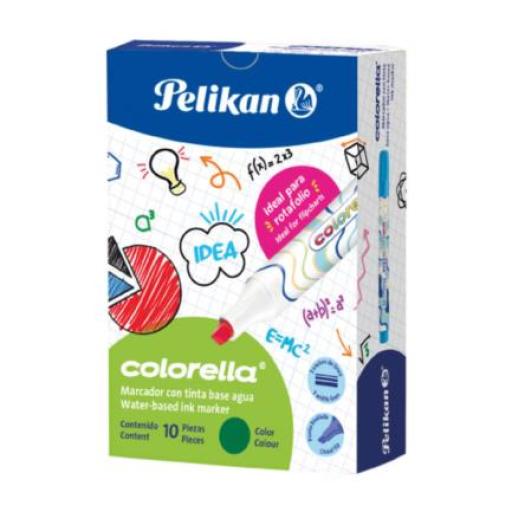 [PELIKAN_30111807] Pelikan MARCADOR AGUA PELIKAN COLORELLA VERDE  C/10