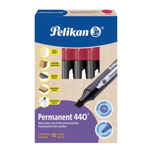 [PELIKAN_30240003] Pelikan Marcador Pelikan Permanente 440 Color Rojo C/10 Pzas