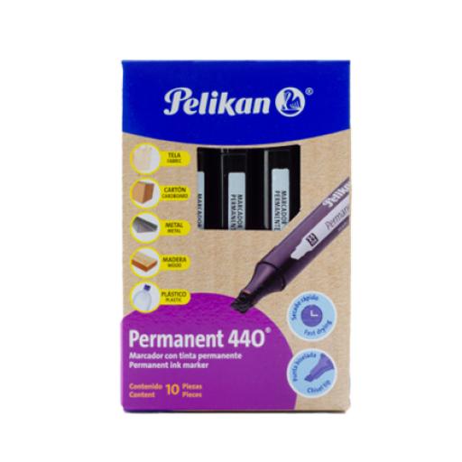 [PELIKAN_30240017] Pelikan Marcador Pelikan Permanente 440 Color Negro C/10 Pzas