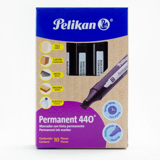 [PELIKAN_30240017] Pelikan Marcador Pelikan Permanente 440 Color Negro C/10 Pzas