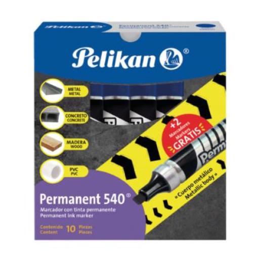 [PELIKAN_30260009] Pelikan Marcador Pelikan Permanente 540 Color Azul C/10 Pzas