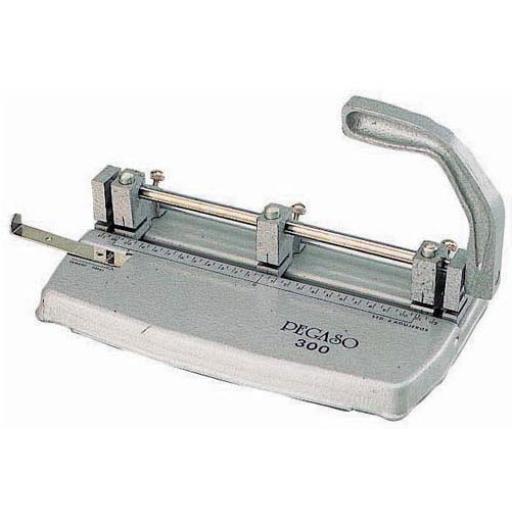 [PEGASO_300] Pegaso Perforadora Pegaso 300 Triple Ajustable Regleta P/30 Hojas Color Gris