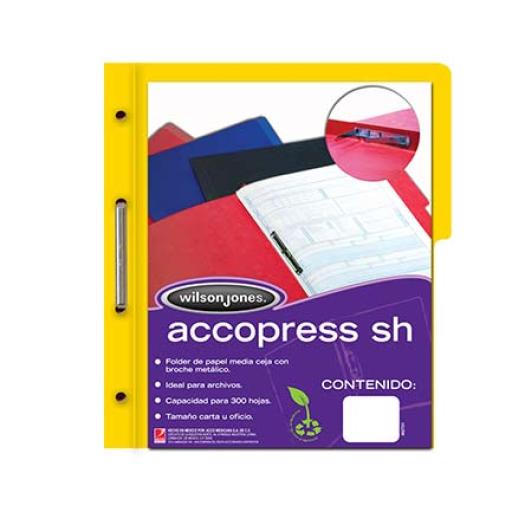 [ACCO_P4563] Acco CARPETA ACCO PRESS MC P4563 OFICIO AMARILLO C/10