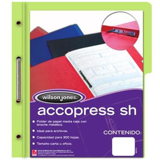 [ACCO_P4558] Acco CARPETA ACCO PRESS MC P4557 CARTA VERDE CLARO C/10
