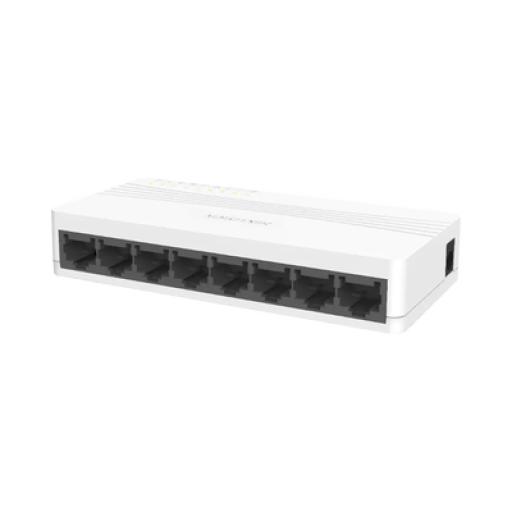 [HIKVISIONDIGITALTECHNOLOGY_DS-3E0108D-E] Hikvision Digital Technology Switch No Administrable de Escritorio de 8 Puertos / Fast Ethernet  10 / 100 Mbps / Diseño Compacto y Estetico