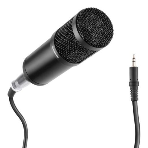 [STEREN_MIC-650] Steren Micrófono Profesional Steren Condensador con Filtro y Suspensión Color Negro