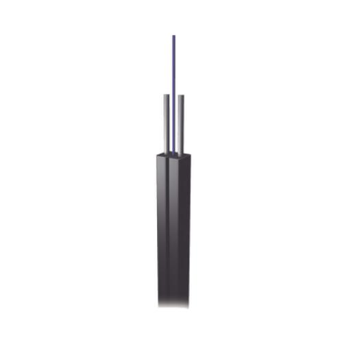 [FIBERHOME_IC-DROPA2-2C/M] FiberHome Cable de Fibra Óptica Drop, Interior/Exterior G.657A2 Monomodo de 2 hilos (bifibra), Dieléctrica, Forro Negro, Precio por metro