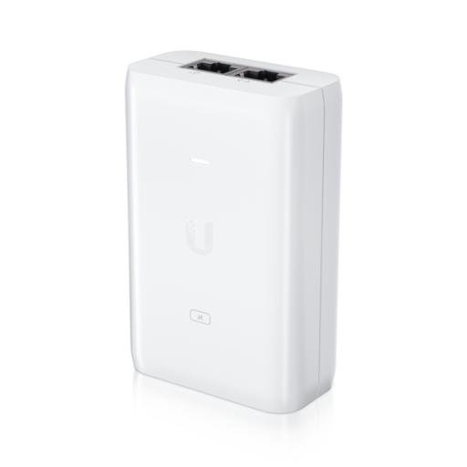 [UBIQUITINETWORKS_U-POE-AT] Ubiquiti Networks Adaptador PoE Ubiquiti (48 VDC, 0.65A) puerto Gigabit, ideal para equipos UniFi