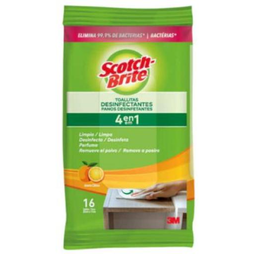 [3M_857HK-16] 3M Toallitas Desinfectantes Scotch-Brite Uso General C/16 Pzas