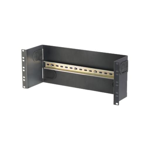 [PANDUIT_IABDIN4] Panduit Soporte Industrial Para Instalar Equipos de Montaje en Riel DIN, Para Racks o Gabinetes Estándar de 19in, de 4UR, Color Negro