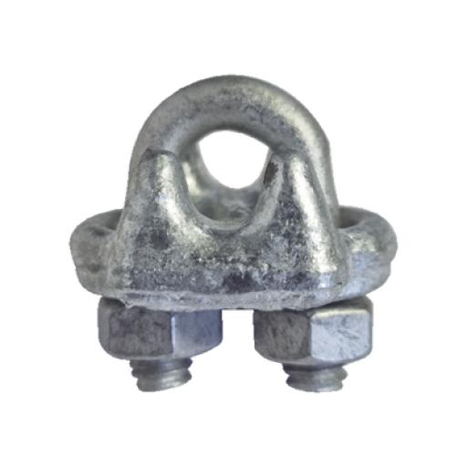 [SYSCOMTOWERS_NUDO-38-FJG] SYSCOM TOWERS Nudo/ Perro/ Abrazadera Acero Forjado para Cable de 3/8", Galv. por Inmersión en Caliente.