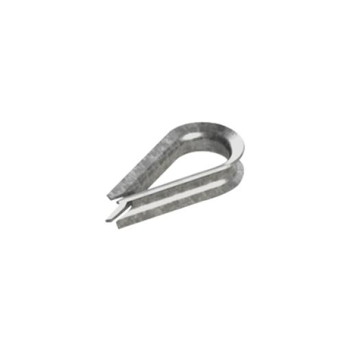 [SYSCOMTOWERS_CUELLO-38-HDG] SYSCOM TOWERS Cuello/ Guardacabo/ Rozadera para Cable de 3/8" de Acero Galv. por Inmersión.