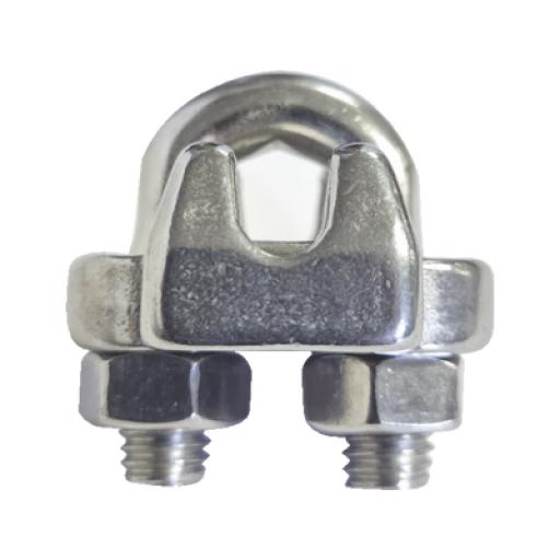 [SYSCOMTOWERS_NUDO-316-FJSS] SYSCOM TOWERS Nudo/ Perro/ Abrazadera Acero Forjado para Cable de 3/16", Acero Inoxidable.