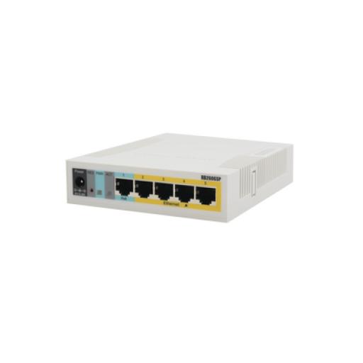 [MIKROTIK_RB260GSP] Mikrotik (RB260GSP) Switch Mikrotik 5 puertos PoE (Pasivo) (1in/4out) Gigabit Ethernet y 1 SFP
