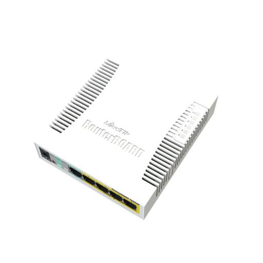 [MIKROTIK_RB260GSP] Mikrotik (RB260GSP) Switch Mikrotik 5 puertos PoE (Pasivo) (1in/4out) Gigabit Ethernet y 1 SFP