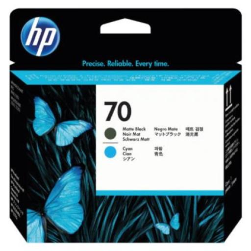 [HP_C9404A] HP Cabezal HP LF de Impresión 70 Color Negro Mate-Cian