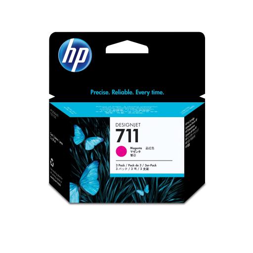 [HP_CZ135A] HP TINTA HP LF 711 MAGENTA 3PACK DESIGNJET