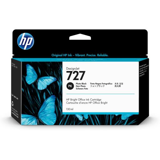 [HP_B3P23A] Cartucho HP 727 Negro Fotográfico Original 130ml