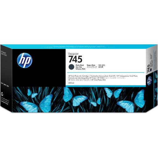 [HP_F9K05A] Cartucho HP 745 Negro Mate Original 300ml